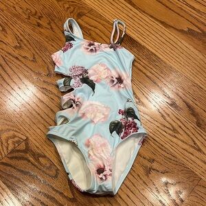Submarine Girl’s Blue Floral One Piece Size 8